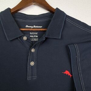 Tommy Bahama IslandZone Supima Polo XXL Navy NWOT